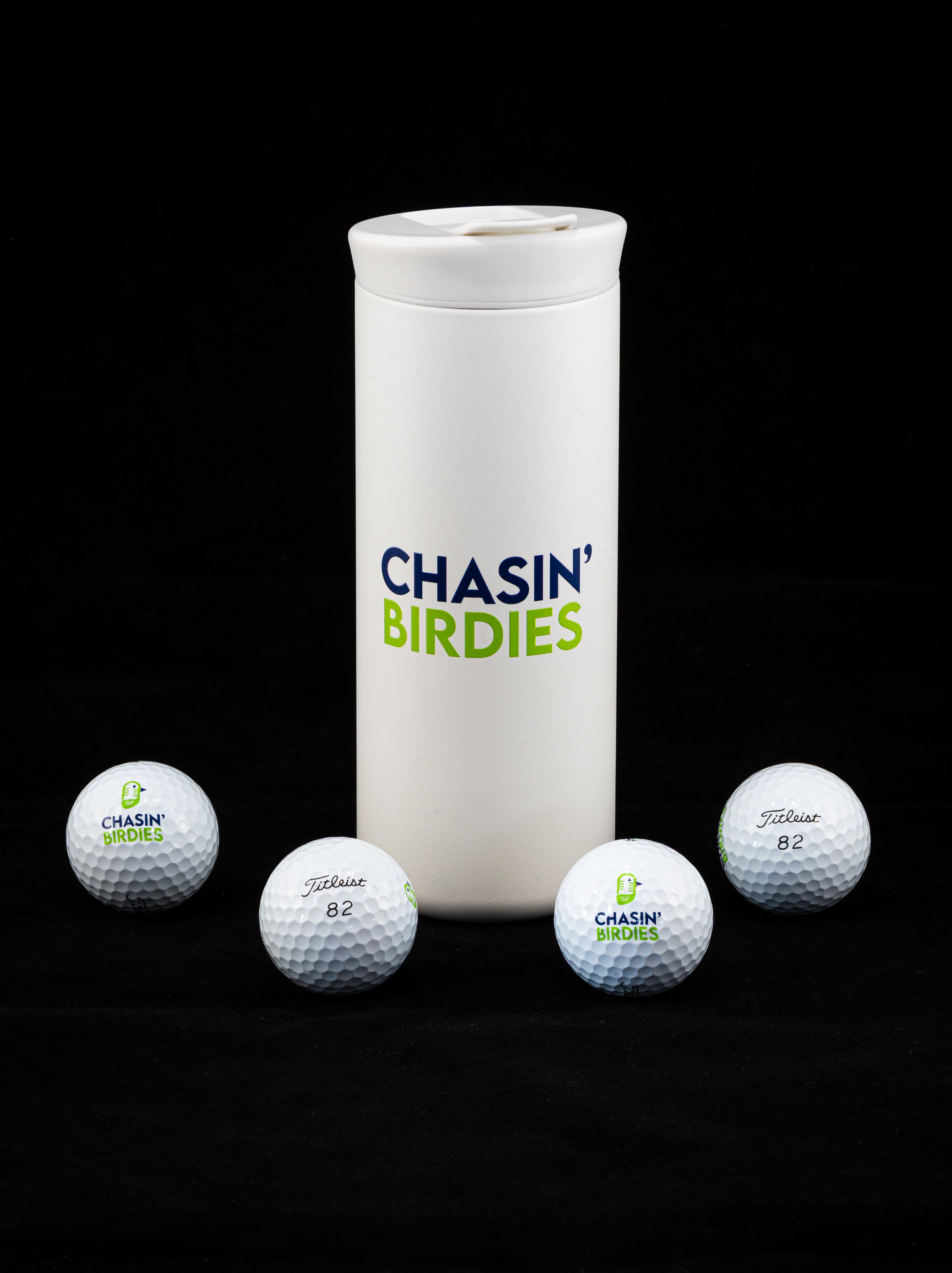 Chasin' Birdies TUMBLER 16oz (White)